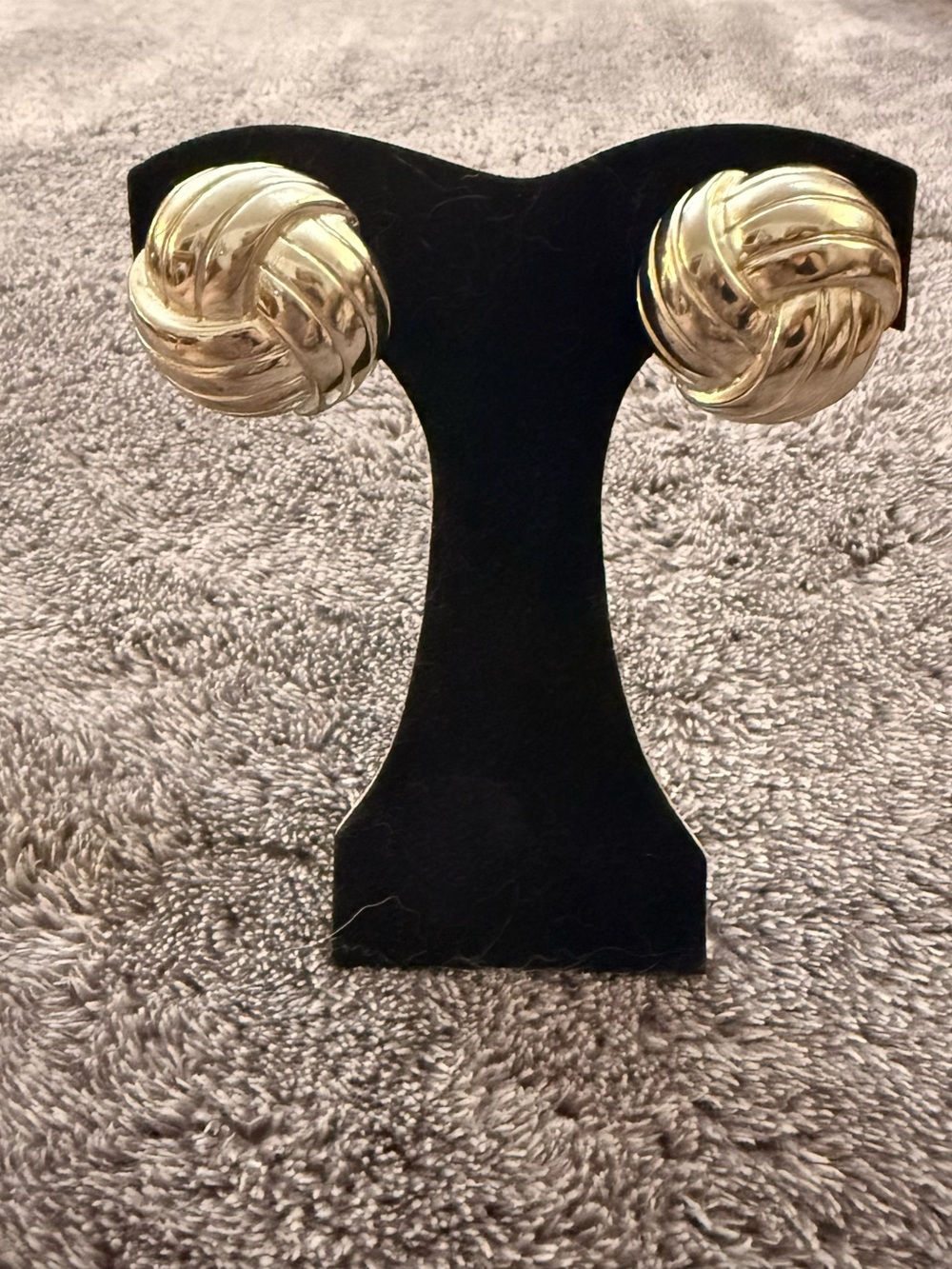 Vintage silver Woven Dome Clip-On Earrings
